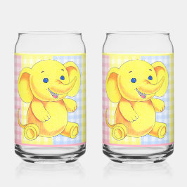 Gingham-Tierglas mit Tiermotiv Dosenglas