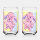 Gingham-Tierglas mit Tiermotiv Dosenglas (Rückseite)