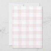 Gingham Truthahn Illustration Thanksgiving Dinner Einladung (Rückseite)