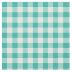 Gingham überprüftes tadelloses Grünes und Weiß Stoff
