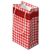 Gingham und Bow Kleine Geschenktüte (Rückseite Schrägansicht)