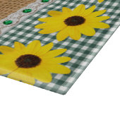 Gingham und Burlap mit Live Brunnenschneider Schneidebrett (Ecke)