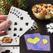 Gingham-und Herz-Entwurf Spielkarten (In Situ)