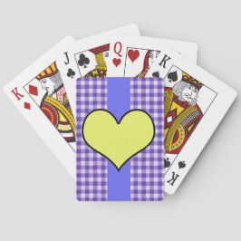 Gingham-und Herz-Entwurf Spielkarten