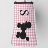 Gingham und Poodle mit Monogram Putter Cover Golf Headcover (Rotieren 90)