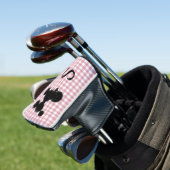 Gingham und Poodle mit Monogram Putter Cover Golf Headcover (In Situ)