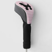 Gingham und Pudel mit Zahl-Fahrer-Abdeckung Golf Headcover (angewinkelt)