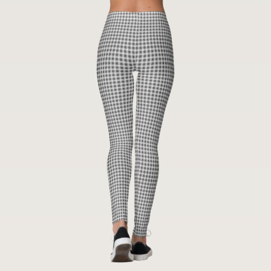 Gingham und White Quilted Leggings (Rückseite)