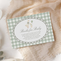 Gingham Verrückte Gans Baby Shower Bücher Für Baby