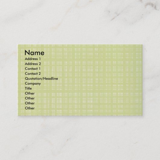 Gingham Visitenkarte (Vorderseite)
