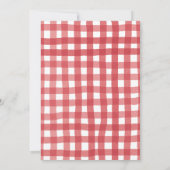 Gingham Was backt Gingerbread Geschlechterenthüllu Einladung (Rückseite)