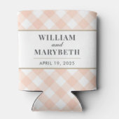 Gingham Wedding Dosenkühler (Rückseite)