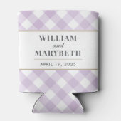 Gingham Wedding Dosenkühler (Rückseite)