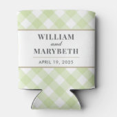 Gingham Wedding Dosenkühler (Rückseite)