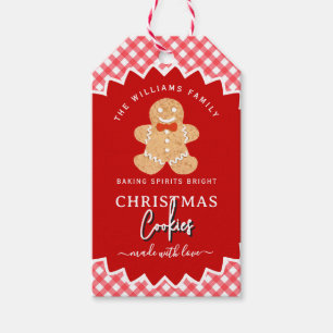 Gingham-Weihnachtskekse Gebäck Lebkuchen  Geschenkanhänger