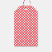 Gingham-Weihnachtsplätzchen-Gebackwaren-Label Geschenkanhänger (Rückseite)