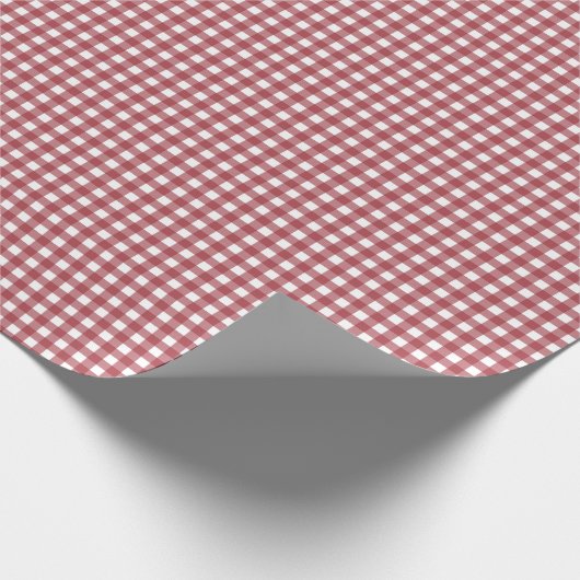 Gingham-Weihnachtsverpackung Geschenkpapier (Ecke)