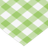 Gingham weiß und grün kariert Tischdecke (Schrägansicht)