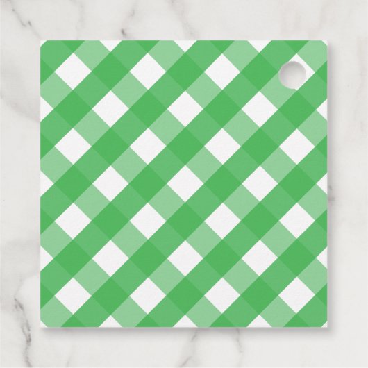 Gingham Whale Personalisierte Geschenke oder Liebe Geschenkanhänger (Rückseite)