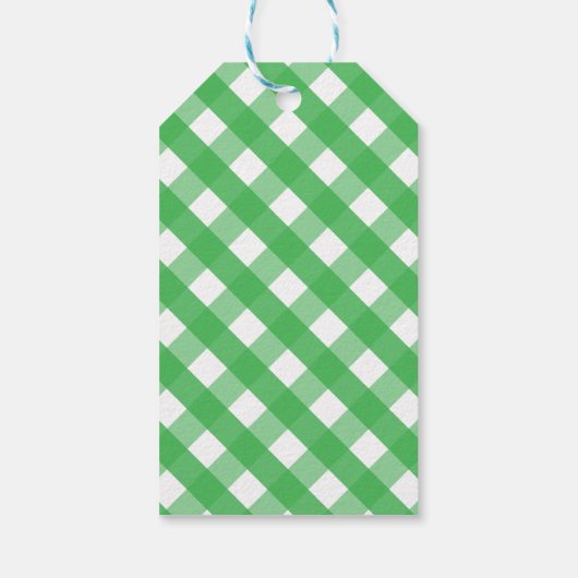 Gingham Whale Personalisierte Geschenkmarke Geschenkanhänger (Rückseite)