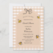 Gingham will Bridal Dusche einladen Einladung (Vorderseite)