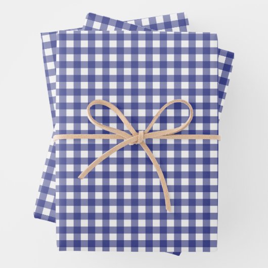 Gingham Wrapping Paper Sheets Geschenkpapier Set (Beispiel)