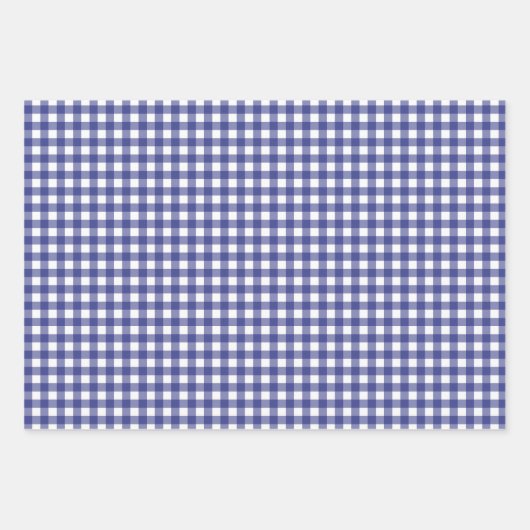 Gingham Wrapping Paper Sheets Geschenkpapier Set (Vorderseite)