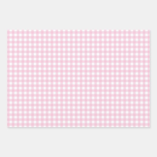 Gingham Wrapping Paper Sheets Geschenkpapier Set (Vorderseite 3)