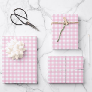 Gingham Wrapping Paper Sheets Geschenkpapier Set
