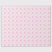 Gingham Wrapping Papier Pastel Pink mit Tulip Geschenkpapier (Flach)
