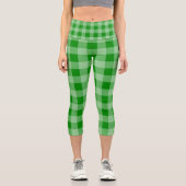 Gingham-| Zazzle_Growshop. Capri Leggings (Vorderseite)