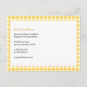 Gingham Zuhause Moving Postcard Ankündigungspostkarte (Rückseite)