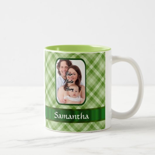 Gingham Zweifarbige Tasse (Rechts)