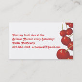 Ginghamkirschbäckerei-Backen-Visitenkarte Visitenkarte (Rückseite)