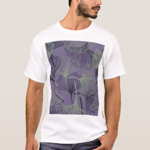 Gingko biloba: abstraktes Vintage-Muster. T-Shirt