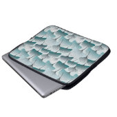 Gingko Biloba nahtlos blaue Farbmuster.  Laptopschutzhülle (Vorne Knopf)