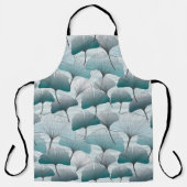 Gingko Biloba nahtlos blaue Farbmuster. Schürze (Vorderseite)