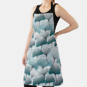 Gingko Biloba nahtlos blaue Farbmuster. Schürze (InSitu)