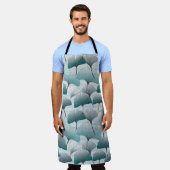 Gingko Biloba nahtlos blaue Farbmuster. Schürze (Getragen)