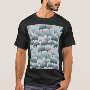 Gingko Biloba, nahtlos blaues Muster. T-Shirt
