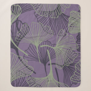 Gingko Biloba nahtlos Muster. Abstrakt Vintag Sherpadecke