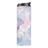 Gingko Biloba Rose Quartz Muster Thermosbecher (Nach links gedreht)