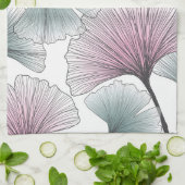 Gingko Biloba von Hand gezeichnet. Geschirrtuch (Gefaltet)