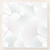 Gingko Biloba von Hand gezeichnet. Glasuntersetzer (Rückseite)