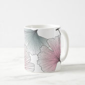 Gingko Biloba von Hand gezeichnet. Kaffeetasse (VorderseiteRechts)