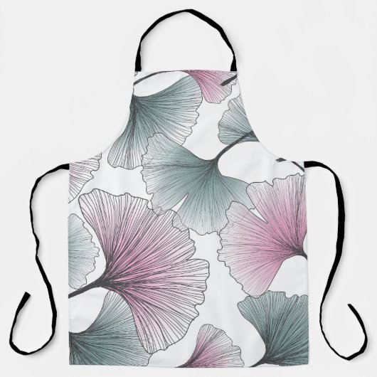 Gingko Biloba von Hand gezeichnet. Schürze (Vorderseite)