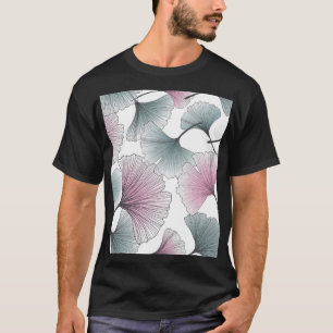 Gingko Biloba von Hand gezeichnet. T-Shirt