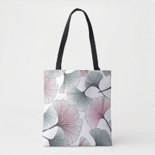 Gingko Biloba von Hand gezeichnet. Tasche