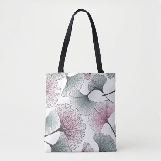 Gingko Biloba von Hand gezeichnet. Tasche (Vorderseite)