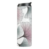 Gingko Biloba von Hand gezeichnet. Thermosbecher (Nach links gedreht)